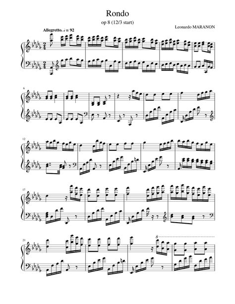 Rondo Sheet music for Piano (Solo) | Musescore.com