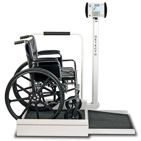 Detecto 6495 Digital Stationary Wheelchair Scale 800lb360kg Capacity