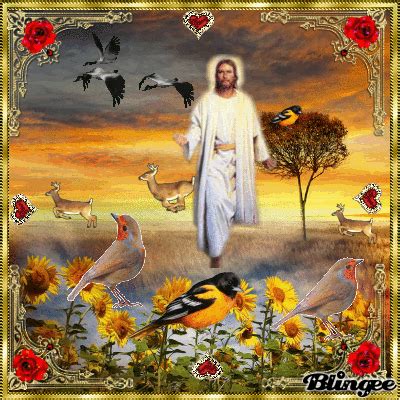 Imagem De Der Wunderschoene Herr Jesus Christus Mitten Sonnenblumen