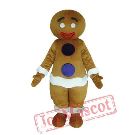 Gingerbread Man Mascot Costume For Adult