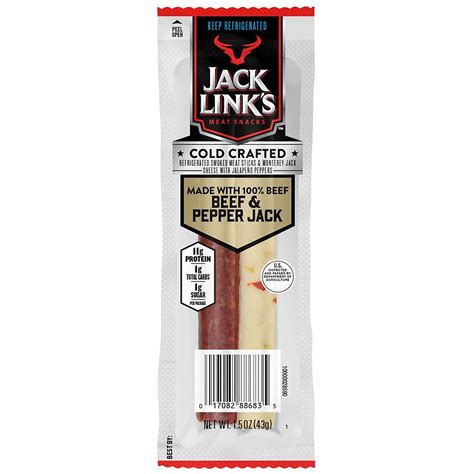 Jack Link S Cold Crafted Beef And Cheddar Sticks Original Beef Pepper