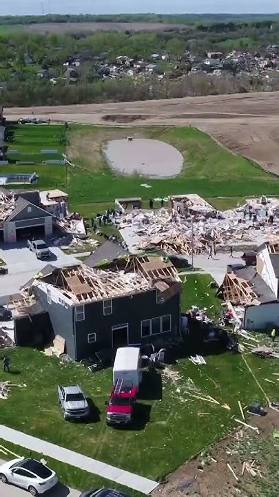 Drone Footage Of Destroyed Homes From Tornado Damage In Elkhorn Nebraska Youtube