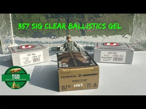 Sig Clear Ballistics Gel Test Short Barrel Federal Gr Hst