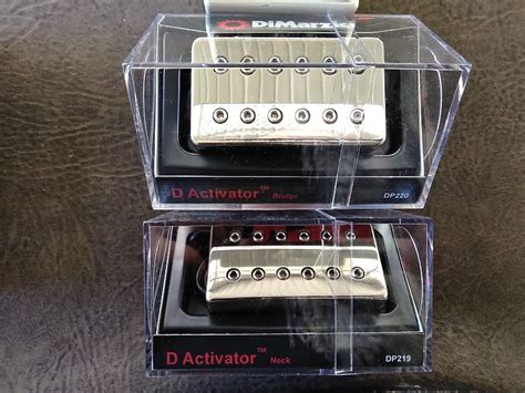 DiMarzio D Activator Bridge And Neck Humbucker Set Chrome Reverb