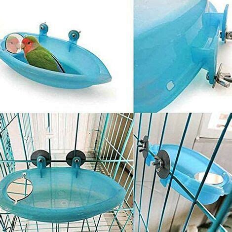 Alwaysh Bird Bath Bowl Basin Hanging Birdbath Toy Pet Parrot Budgie