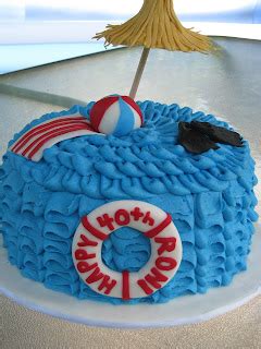 Bliss Cakes of London: Pool Themed Ruffle Cake