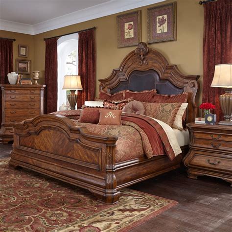 Michael Amini TUSCANO MELANGE Queen Mansion Bed