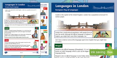 FREE Languages In London Fact File European Day Of Languages