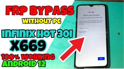 Infinix Hot 30i X669 Frp Bypass Without PC Android 12 YouTube