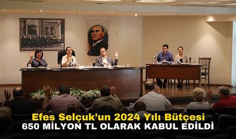 Efes Selçukun 2024 Yılı Bütçesi 650 Milyon TL olarak Kabul Edildi