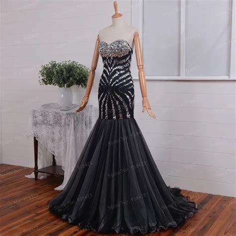 Luxury Crystal Beaded Prom Dress Sparkly Evening Gowns Formal Mermaid