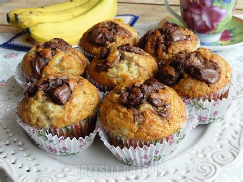 Muffinki bananowe z nutellą PrzyslijPrzepis pl