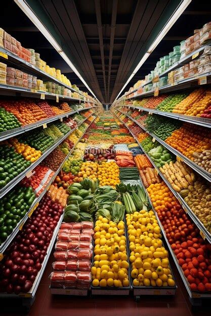 Premium Photo | Abundance of healthy food choices in supermarket aisle