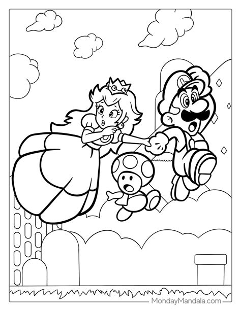 25 Princess Peach Coloring Pages Free Pdf Printables