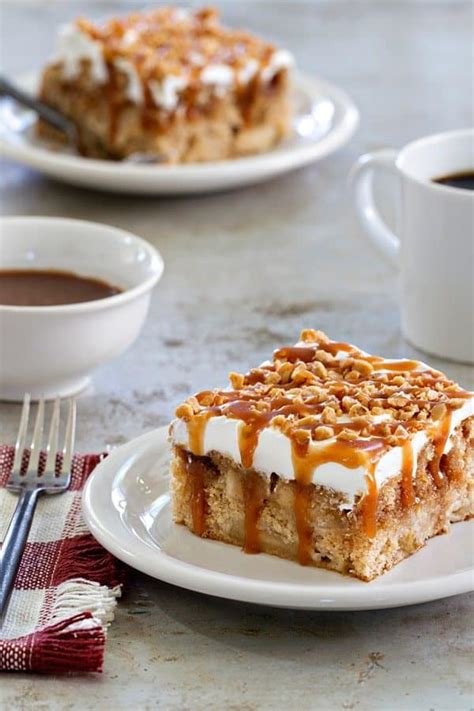 Caramel Apple Poke Cake My Baking Addiction