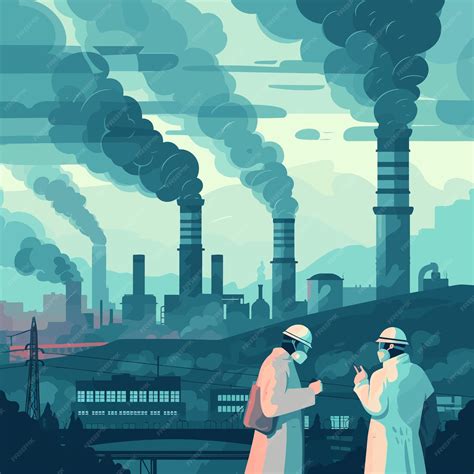 Premium Vector | Scientists_examining_air_pollution_levels_vector