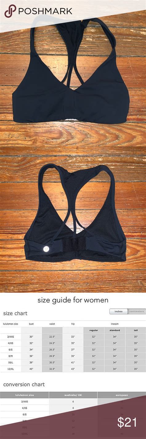 Lululemon Size Chart Bra