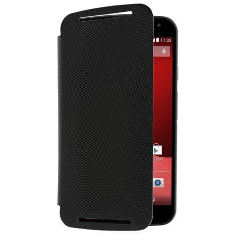 Capa Protetora Para Novo Moto G De 5 Motorola Flip Cover Preto Capa