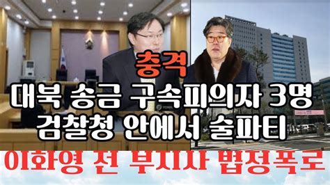 이화영 전 경기 부지사가 대북 송금 의혹 사건 구속 피의자 2명과 검찰청 안에서 연어 회덮밥과 함께 술을 마셨다고 법정에서