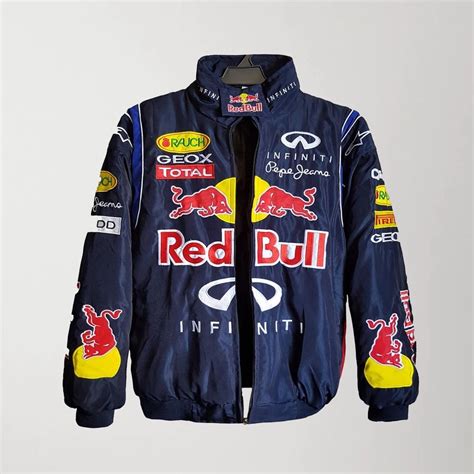 Racing Rare Navyblue Redbull Fashionbomber Jacket Size M To Etsy Uk