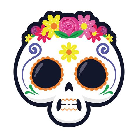 Cabeza De Calavera Mexicana Tradicional 1839728 Vector En Vecteezy