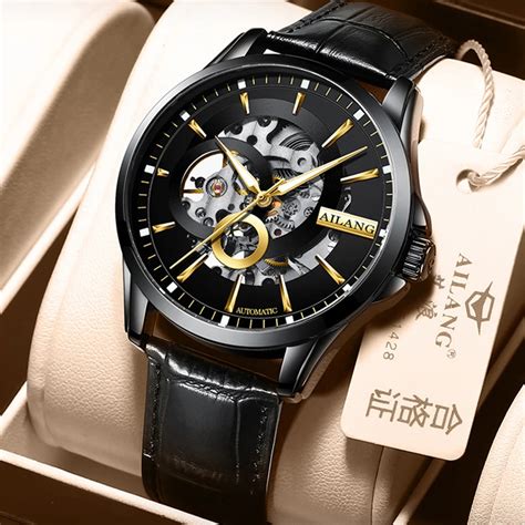 AILANG Men S Watch Automatic Silver Hollow Stainless Steelsports