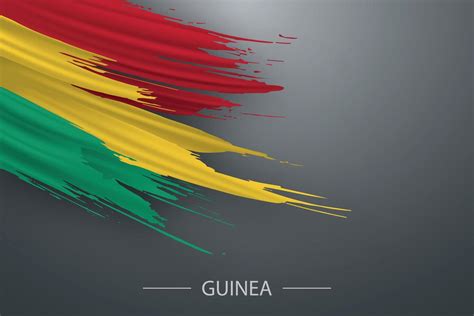 D Grunge Brush Stroke Flag Of Guinea Vector Art At Vecteezy