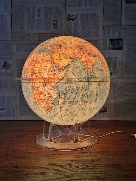 Vintage World Globe Light Replogle Time-life Illuminated | Etsy