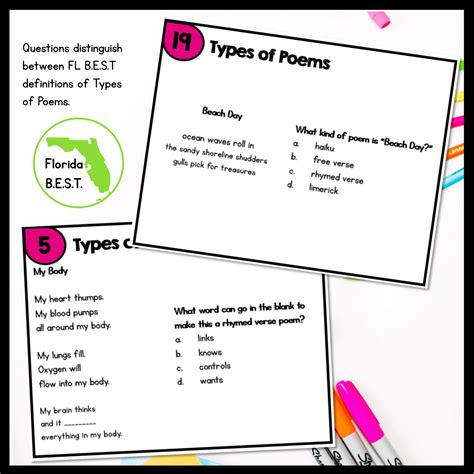 Types Of Poems Task Cards Rd Grade Fl Best Magicore