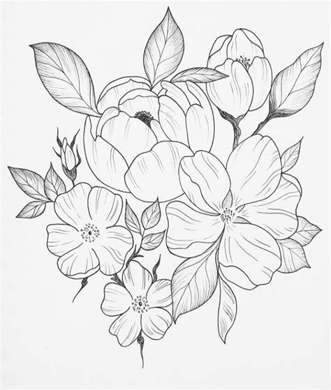 Pin By Dana Fasciano On Line Drawings In 2023 Flower Drawing Drawings Flower Tattoo