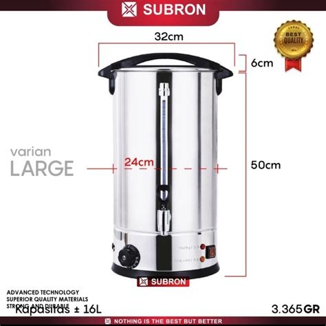 Jual Water Boiler Electric Stainless Steel Subron Pemanas Air