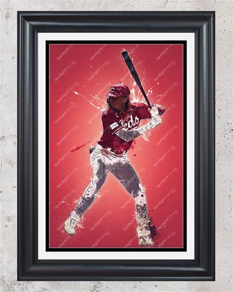 Elly De La Cruz Splash Art Print Cincinnati Reds Baseball Poster Fan