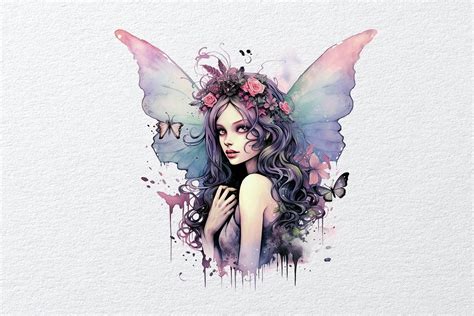 Watercolor Dark Fairies Graphic By Cvanscussell600 Creative Fabrica