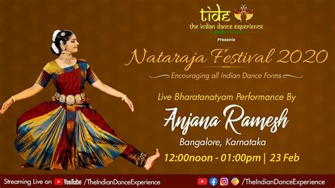 Bharatanatyam Performance Anjana Ramesh Nataraja Festival 2020 Indian Classical Dance