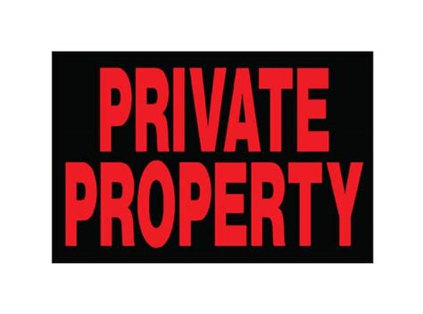 Hillman 840147 Aluminum Self Adhesive Private Property Sign 10 X 14 In