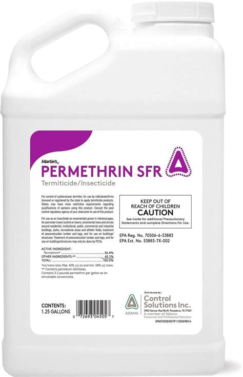 Permethrin SFR Insecticide / Termiticide 36.8% 1 Gallon — Buy Professional Pest Control Products ...