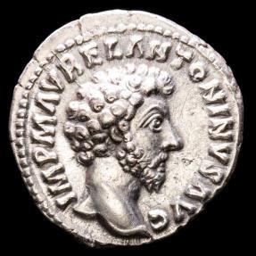 Roman Empire Marcus Aurelius Ad Silver Denarius G