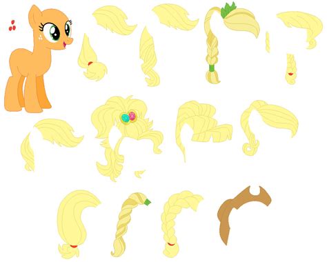 MLP Applejack Mane Set Base by SelenaEde on DeviantArt