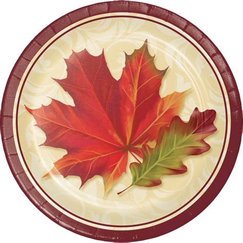 Fall Leaves 9-inch Plates: Party at Lewis Elegant Party Supplies ...