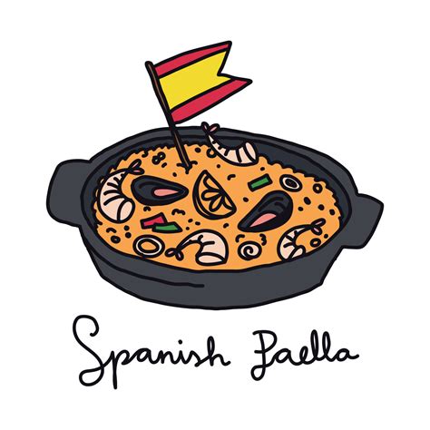 Dibujo De Paella Española 12675591 Vector En Vecteezy