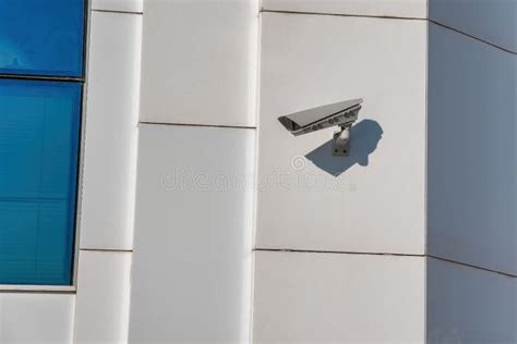 Security Camera or CCTV on a Wall. Stock Photo - Image of security ...