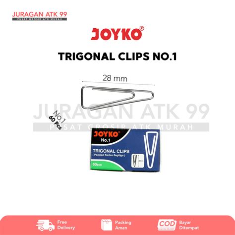 Jual Trigonal Clips Joyko NO 1 Klip Penjepit Kertas Segitiga Joyko NO