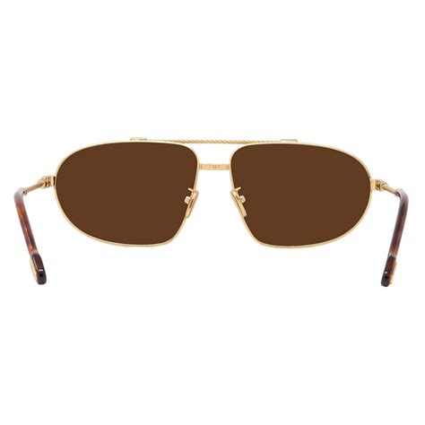 Fred Force 10 Sunglasses Brown Aviator Luxury Fred Eyewear Avvenice