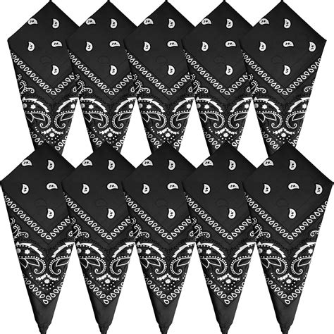 Fepito Pcs Paisley Bandanas Assorted Cowboy Bandanas Novelty Cotton