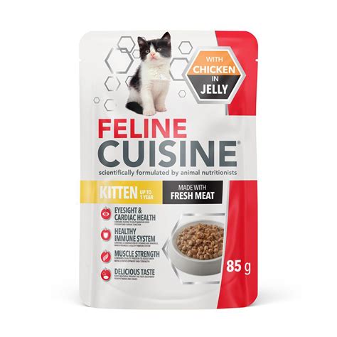 Feline Cuisine Wet Cat Food Kitten Chicken Jelly 4 x 12 x 85g | Shop Today. Get it Tomorrow ...