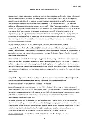 Preguntas De Examenes 20 21 Y Otras Preguntas Pdf