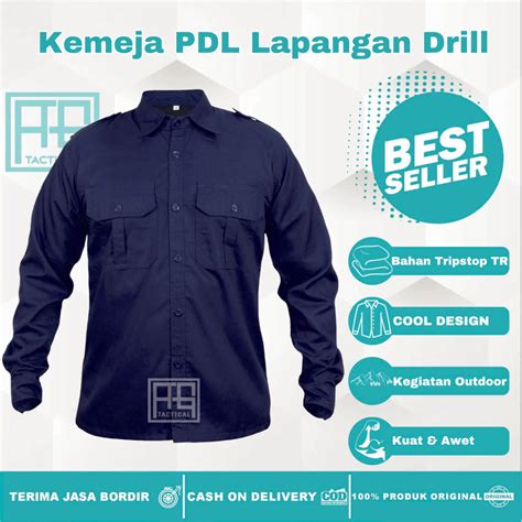 Jual Kemeja Lapangan Tactical Pdl Pdh Lengan Panjang Baju Seragam