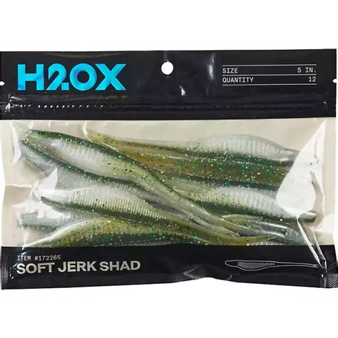 H2ox 5 Inch Soft Jerk Shad Bait 12 Pack Academy