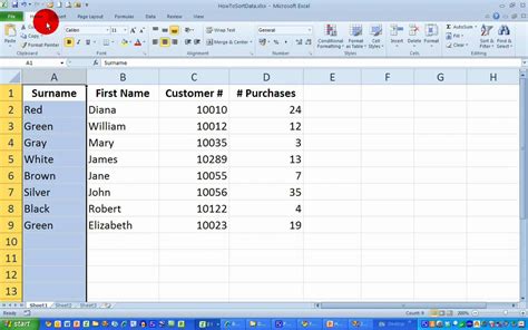 How To Sort Data In Excel Youtube Riset