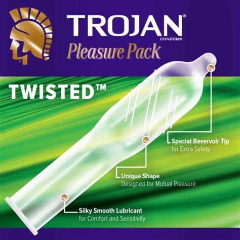 Trojan Pleasure Variety Pack Lubricated Condoms Count Pack Of